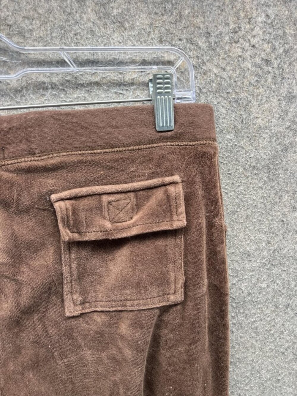 Juicy Couture Sweatpants Womens Large Brown Velour Drawstring Y2K Pants - Picture 9 of 11